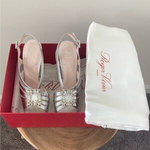 Roger Vivier Metallic Slingback Heels